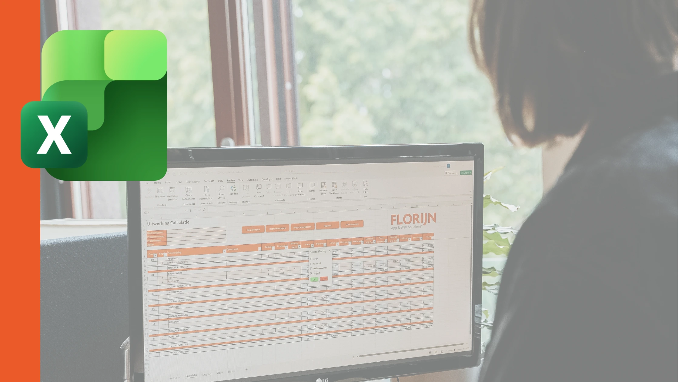 Medewerker werkt met een complex Excelbestand dat is uitgegroeid tot een bedrijfskritische applicatie.