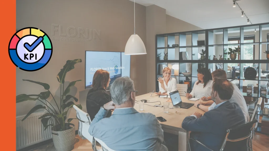 Manager kijkt naar een dashboard vol KPI's terwijl slechts enkele cijfers relevant zijn voor besluitvorming